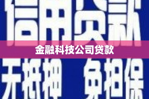 翠屏金融科技公司贷款