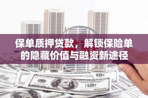 翠屏保单质押贷款，解锁保险单的隐藏价值与融资新途径