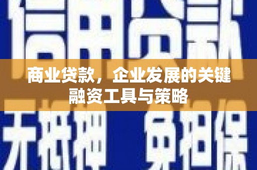 翠屏商业贷款，企业发展的关键融资工具与策略