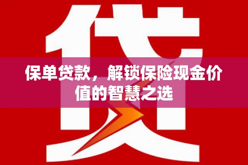 翠屏保单贷款，解锁保险现金价值的智慧之选