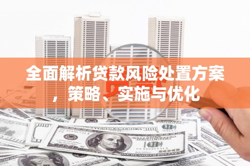 翠屏全面解析贷款风险处置方案，策略、实施与优化