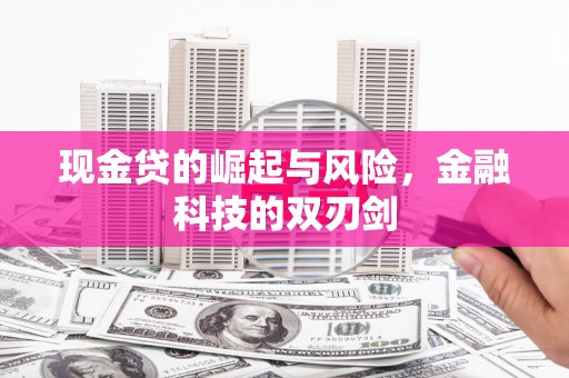 翠屏现金贷的崛起与风险，金融科技的双刃剑