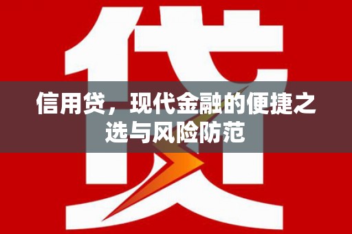 翠屏信用贷，现代金融的便捷之选与风险防范